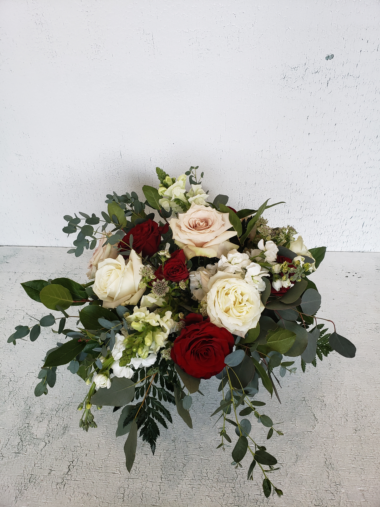 Burgundy, Blush & Cream Centerpiece