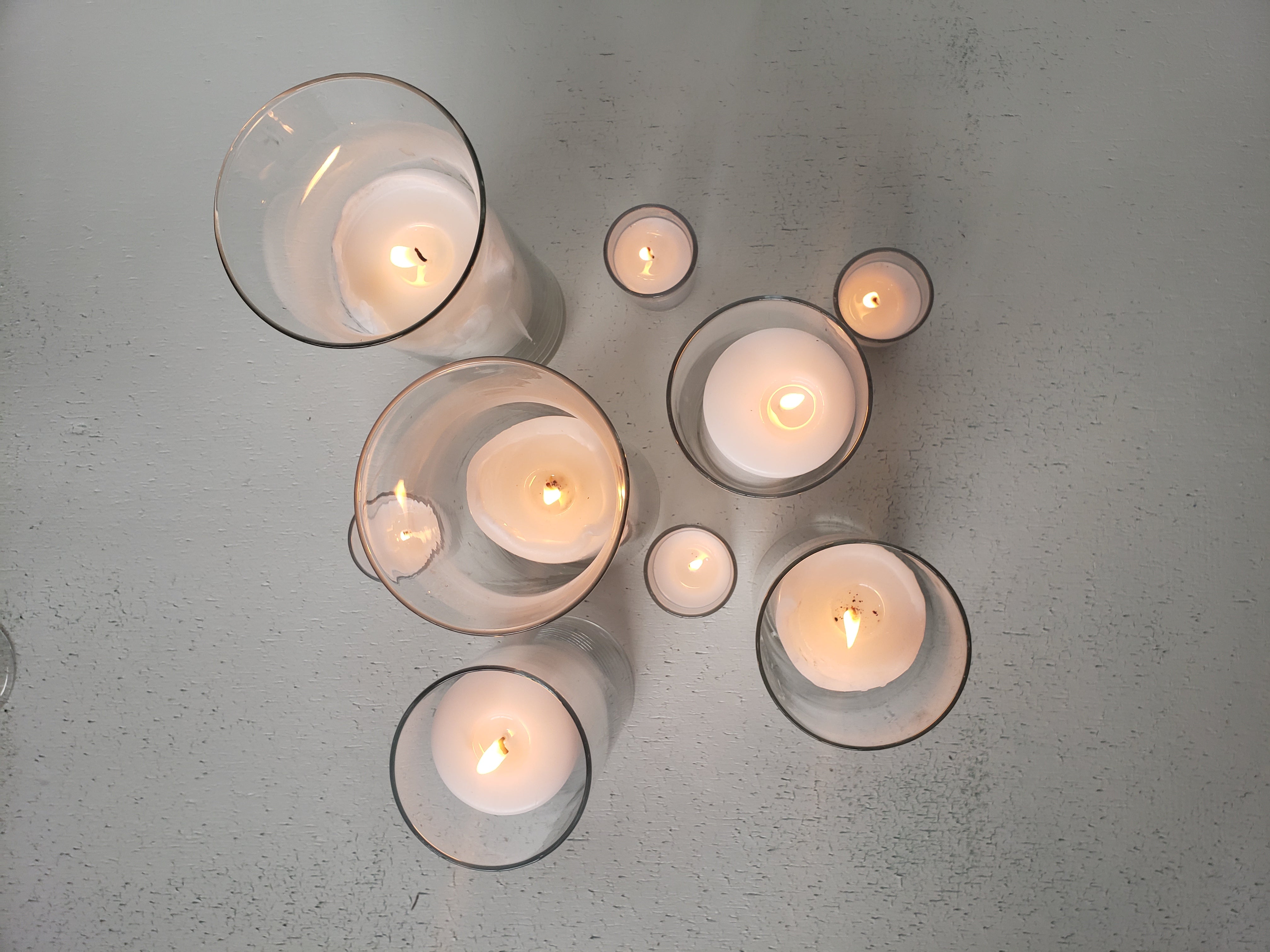 Votive and Glass Collections for Round and Rectangular Tables