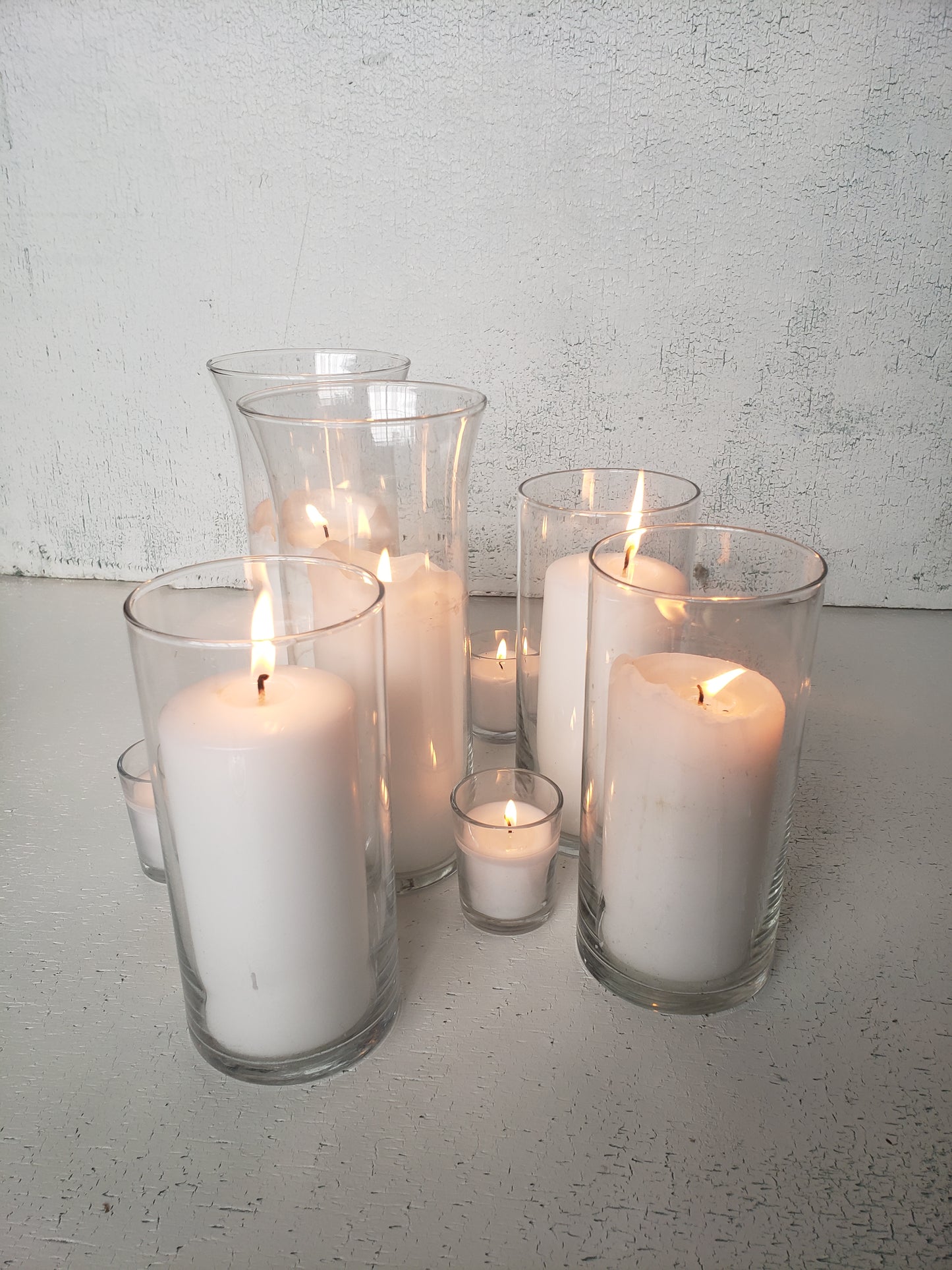 Votive and Glass Collections for Round and Rectangular Tables