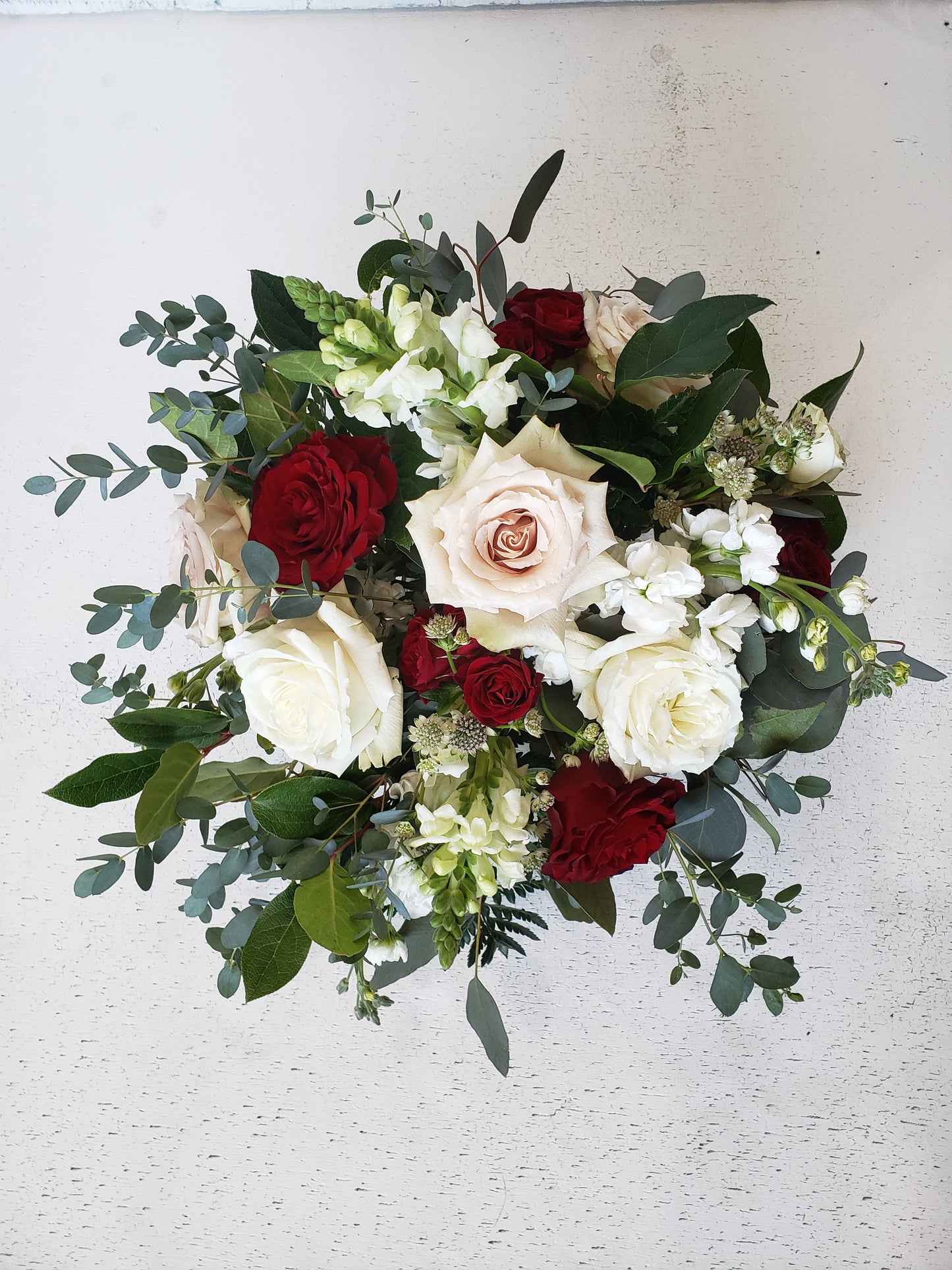 Burgundy, Blush & Cream Centerpiece